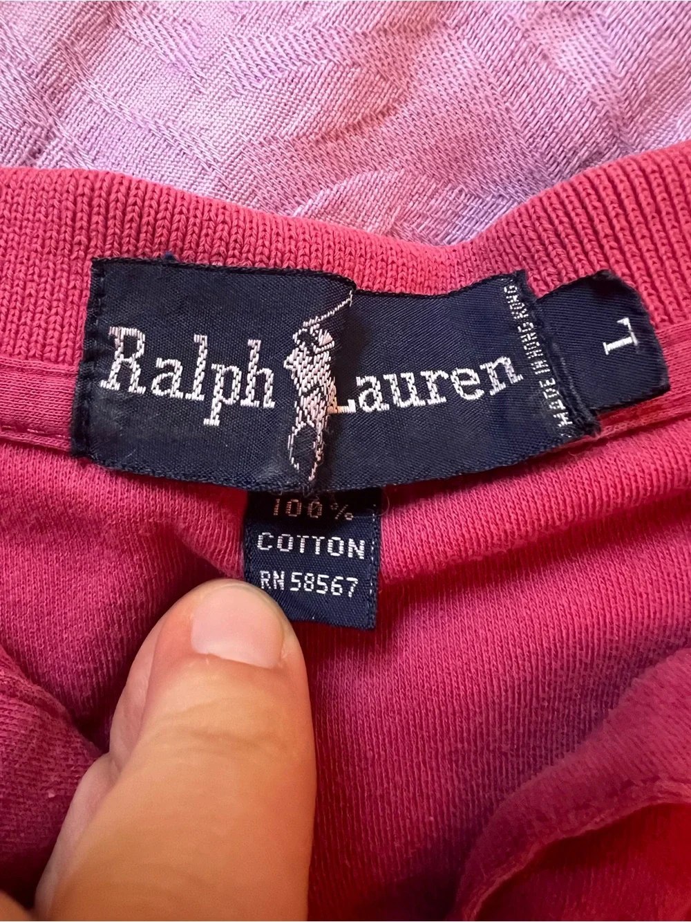 Vintage 90’s Ralph Lauren Pink Polo Shirt - Picture 3 of 5